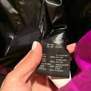 SAM Magenta size small down filled puffer jacket